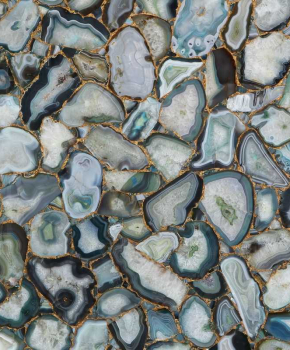 AGATE DELTA LIGHT WITH GOLD INLAY