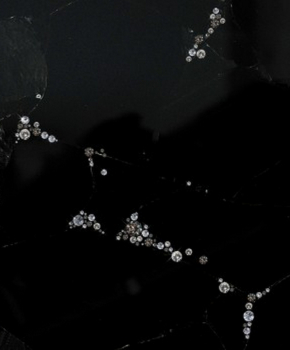 OBSIDIAN BLACK-GRAY WITH SVAROWSKY SPIDER WEB LAYOUT