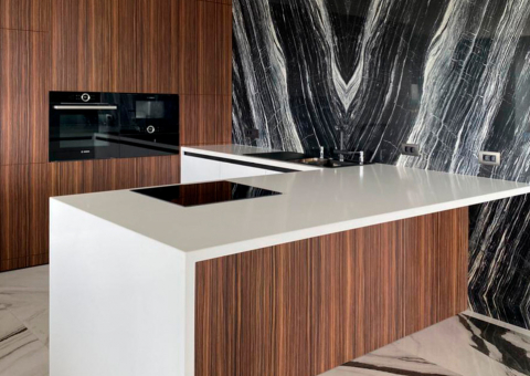 Панно из мрамора Picasso Gold