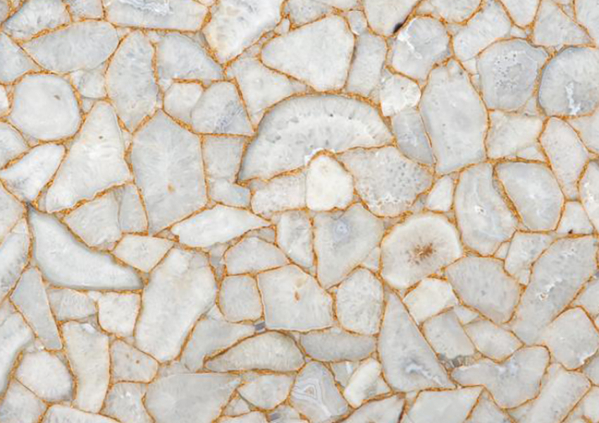 AGATE WHITE WITH GOLD