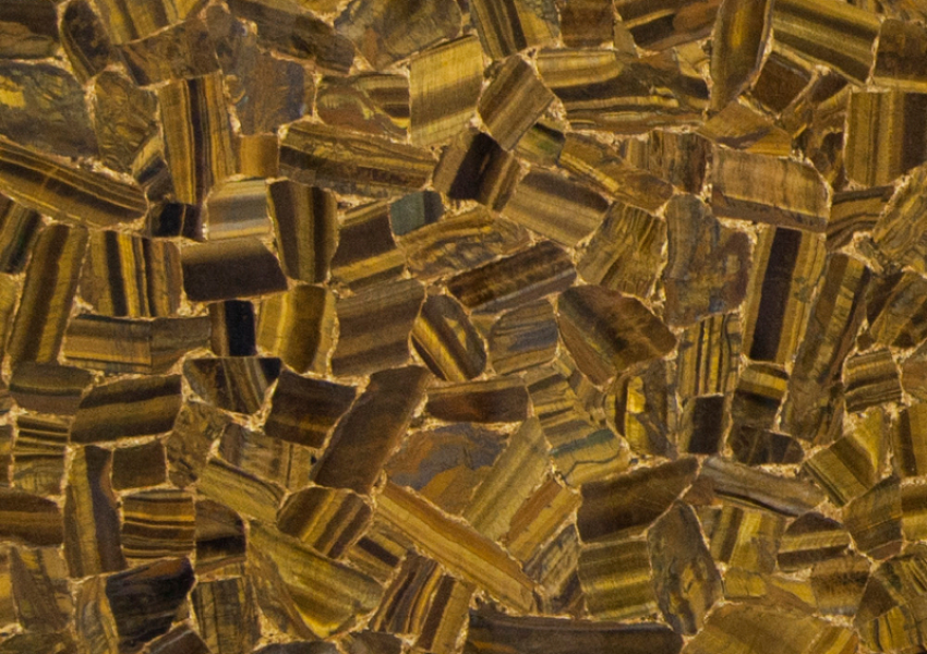 TIGER EYE GOLD TILE SELECTION GOLD INLAY